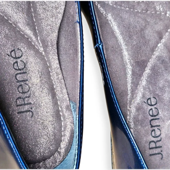 J Renee Elegant Navy Blue Women's Loafers - Picture 4 of 7